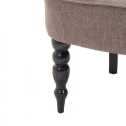 Beliani Fauteuils Fauteuil Tapissé En Tissu Beige Taupe -Chaise Soldes 2024 fauteuil tapisse en tissu beige taupe 5