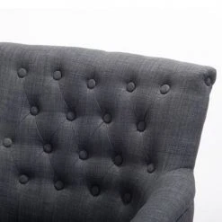 Beliani Fauteuils Fauteuil Tapissé En Tissu Gris Foncé -Chaise Soldes 2024 fauteuil tapisse en tissu gris fonce 3