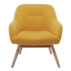 Moloo Fauteuils Fauteuil Tissu Curry Pieds Bois -Chaise Soldes 2024 fauteuil tissu curry pieds bois 4