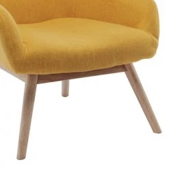 Moloo Fauteuils Fauteuil Tissu Curry Pieds Bois -Chaise Soldes 2024 fauteuil tissu curry pieds bois 5