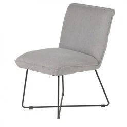 Zago Fauteuils Fauteuil Tissu Et Métal Gris Clair Design -Chaise Soldes 2024 fauteuil tissu et metal gris clair design 3