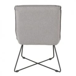 Zago Fauteuils Fauteuil Tissu Et Métal Gris Clair Design -Chaise Soldes 2024 fauteuil tissu et metal gris clair design 5