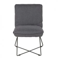 Zago Fauteuils Fauteuil Tissu Et Métal Gris Foncé Design