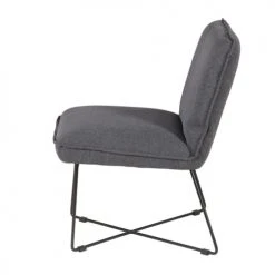 Zago Fauteuils Fauteuil Tissu Et Métal Gris Foncé Design -Chaise Soldes 2024 fauteuil tissu et metal gris fonce design 4