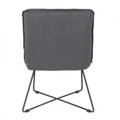 Zago Fauteuils Fauteuil Tissu Et Métal Gris Foncé Design -Chaise Soldes 2024 fauteuil tissu et metal gris fonce design 5