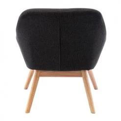 Moloo Fauteuils Fauteuil Tissu Gris Foncé Pieds Bois -Chaise Soldes 2024 fauteuil tissu gris fonce pieds bois 2
