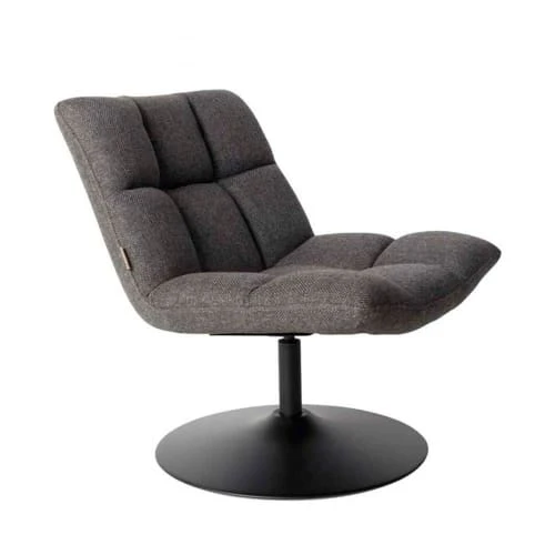 Fauteuil tissu pivotant lounge gris anthracite Dutchbone Fauteuils Fauteuil Tissu Pivotant Lounge Gris Anthracite -Chaise Soldes 2024 fauteuil tissu pivotant lounge gris anthracite