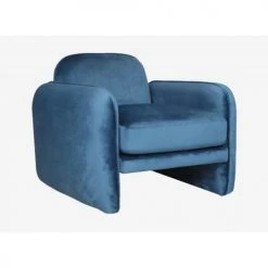 Artecosy Fauteuils Fauteuil Velours Bleu -Chaise Soldes 2024 fauteuil velours bleu 3