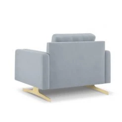 Micadoni Home Fauteuils Fauteuil Velours Bleu Clair 1 Place -Chaise Soldes 2024 fauteuil velours bleu clair 1 place 2