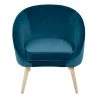 Zago Fauteuils Fauteuil Velours Bleu Foncé