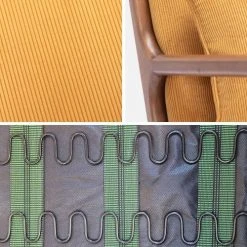 Alice's Garden Fauteuils Fauteuil Velours Côtelé Ocre, Pieds Bois D'hévéa -Chaise Soldes 2024 fauteuil velours cotele ocre pieds bois d hevea 5