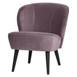 Woood Fauteuils Fauteuil Velours Lila -Chaise Soldes 2024 fauteuil velours lila 2