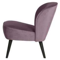 Woood Fauteuils Fauteuil Velours Lila -Chaise Soldes 2024 fauteuil velours lila 3