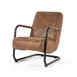 Meubles & Design Fauteuils Fauteuil Vintage Accoudoirs Métal En Simili Vert -Chaise Soldes 2024 fauteuil vintage accoudoirs metal en simili taupe