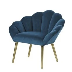 Maisons Du Monde Fauteuils Fauteuil Coquillage En Velours Beige -Chaise Soldes 2024 fauteuil vintage bleu canard homarid 1000 1 4 187579 1