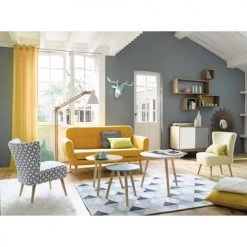 Maisons Du Monde Fauteuils Fauteuil Vintage En Coton à Motifs Gris Et Blancs -Chaise Soldes 2024 fauteuil vintage en coton a motifs gris et blancs 1000 14 10 138836 5