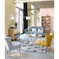 Maisons Du Monde Fauteuils Fauteuil Vintage En Coton à Motifs Gris Et Blancs -Chaise Soldes 2024 fauteuil vintage en coton a motifs gris et blancs 1000 14 10 138836 6