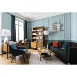 Maisons Du Monde Fauteuils Fauteuil Vintage En Velours Bleu Et Métal -Chaise Soldes 2024 fauteuil vintage en velours bleu et metal 1000 2 20 155943 11