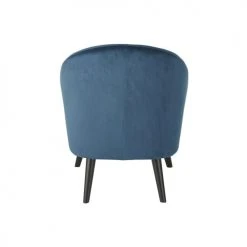 Maisons Du Monde Fauteuils Fauteuil Vintage En Velours Bleu Nuit Et Hévéa Massif -Chaise Soldes 2024 fauteuil vintage en velours bleu nuit et hevea massif 1000 8 4 209227 3