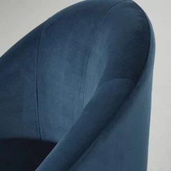 Maisons Du Monde Fauteuils Fauteuil Vintage En Velours Bleu Nuit Et Hévéa Massif -Chaise Soldes 2024 fauteuil vintage en velours bleu nuit et hevea massif 1000 8 4 209227 4