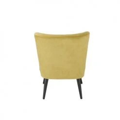 Maisons Du Monde Fauteuils Fauteuil Vintage En Velours Jaune -Chaise Soldes 2024 fauteuil vintage en velours jaune 1000 2 8 209272 3
