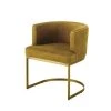 Maisons Du Monde Assises Fauteuil Vintage En Velours Jaune Moutarde