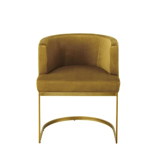 Fauteuil vintage en velours jaune moutarde Maisons Du Monde Assises Fauteuil Vintage En Velours Jaune Moutarde -Chaise Soldes 2024 fauteuil vintage en velours jaune moutarde 1000 14 13 187014 2