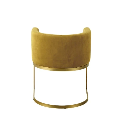Fauteuil vintage en velours jaune moutarde Maisons Du Monde Assises Fauteuil Vintage En Velours Jaune Moutarde -Chaise Soldes 2024 fauteuil vintage en velours jaune moutarde 1000 14 13 187014 5
