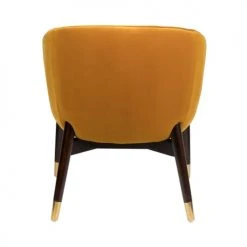 Dutchbone Fauteuils Fauteuil Vintage En Velours Ocre -Chaise Soldes 2024 fauteuil vintage en velours ocre 5
