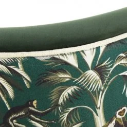 Maisons Du Monde Fauteuils Fauteuil Vintage En Velours Vert Imprimé Blanc -Chaise Soldes 2024 fauteuil vintage en velours vert imprime blanc 1000 3 12 210055 4