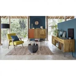 Maisons Du Monde Fauteuils Fauteuil Vintage Jaune Moutarde -Chaise Soldes 2024 fauteuil vintage jaune moutarde 1000 5 10 176023 3