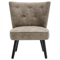 Moloo Fauteuils Fauteuil Vintage Marron Clair Pieds Bois Noir(x2) -Chaise Soldes 2024 fauteuil vintage marron clair pieds bois noir x2 4