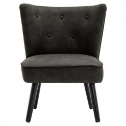 Moloo Fauteuils Fauteuil Vintage Marron Foncé Pieds Bois Noir -Chaise Soldes 2024 fauteuil vintage marron fonce pieds bois noir 4