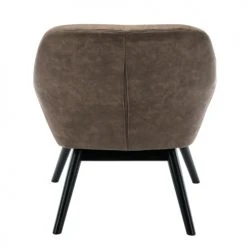 Moloo Fauteuils Fauteuil Vintage Marron Pieds Bois Noir -Chaise Soldes 2024 fauteuil vintage marron pieds bois noir 2