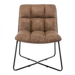 Moloo Fauteuils Fauteuil Vintage Marron Pieds Métal Noir(x2) -Chaise Soldes 2024 fauteuil vintage marron pieds metal noir x2 4