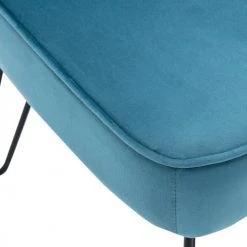 Moloo Fauteuils Fauteuil Vintage Velours Bleu Canard Pieds Métal Noir(x2) -Chaise Soldes 2024 fauteuil vintage velours bleu canard pieds metal noir x2 3