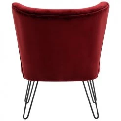 Moloo Fauteuils Fauteuil Vintage Velours Lie De Vin Pieds Métal Noir -Chaise Soldes 2024 fauteuil vintage velours lie de vin pieds metal noir 2