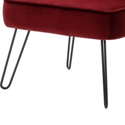 Moloo Fauteuils Fauteuil Vintage Velours Lie De Vin Pieds Métal Noir -Chaise Soldes 2024 fauteuil vintage velours lie de vin pieds metal noir 5