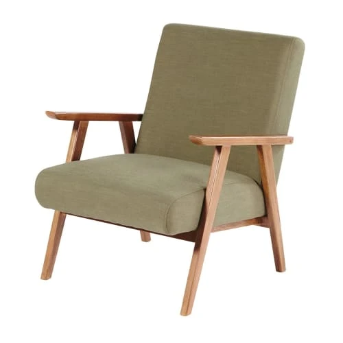 Fauteuil vintage vert kaki Maisons Du Monde Fauteuils Fauteuil Vintage Vert Kaki -Chaise Soldes 2024 fauteuil vintage vert kaki 1000 4 9 176022 1