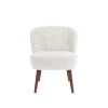 Potiron Paris Fauteuils Petit Fauteuil De Salon, Blanc Effet Laine Bouclée