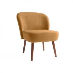 Potiron Paris Fauteuils Petit Fauteuil De Salon En Velours Camel -Chaise Soldes 2024 petit fauteuil de salon en velours camel 2