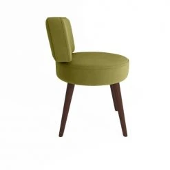 Potiron Paris Fauteuils Petit Fauteuil En Velours Vert Kaki -Chaise Soldes 2024 petit fauteuil en velours vert kaki 3
