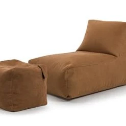 Sitting Point Poufs Pouf Aspect Cuir Surpiqué Coloris Caramel 65x100x65 -Chaise Soldes 2024 pouf aspect cuir surpique coloris caramel 65x100x65 1