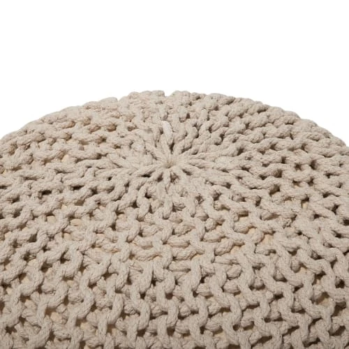 Pouf beige 40 x 25 cm Beliani Poufs Pouf Beige 40 X 25 Cm -Chaise Soldes 2024 pouf beige 40 x 25 cm 2