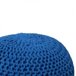 Beliani Poufs Pouf Bleu 50 X 35 Cm -Chaise Soldes 2024 pouf bleu 50 x 35 cm 2