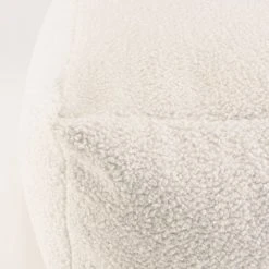 MACABANE Poufs Pouf Carré 53x53cm Tissu Bouclette Blanc -Chaise Soldes 2024 pouf carre 53x53cm tissu bouclette blanc 2