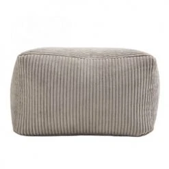 MACABANE Poufs Pouf Carré En Tissu Velours Cotelé Gris Perle -Chaise Soldes 2024 pouf carre en tissu velours cotele gris perle 4