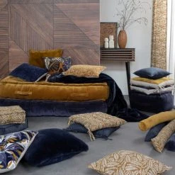 Today Poufs Pouf Carré Uni En Coton Bleu 40x40 Cm -Chaise Soldes 2024 pouf carre uni en coton bleu 40x40 cm 2