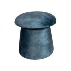 Pirouette Paris Poufs Pouf Champignon En Velours Bleu