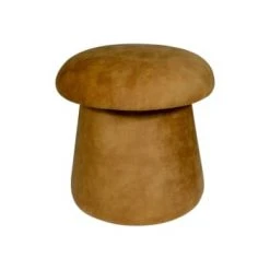 Pirouette Paris Poufs Pouf Champignon En Velours Gris -Chaise Soldes 2024 pouf champignon en velours safran 5